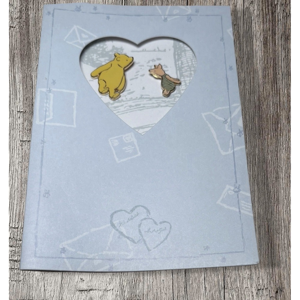 Disney Winnie The Pooh And Piglet Pin Set On Its Original Card